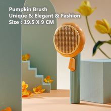Load image into Gallery viewer, Pumpkin Self Cleaning Slicker Comb for Dog Cat Puppy Rabbit, Grooming Brush Itdinos
