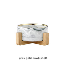 Load image into Gallery viewer, Marbling Ceramic Double Bowl For Pet Itdinos
