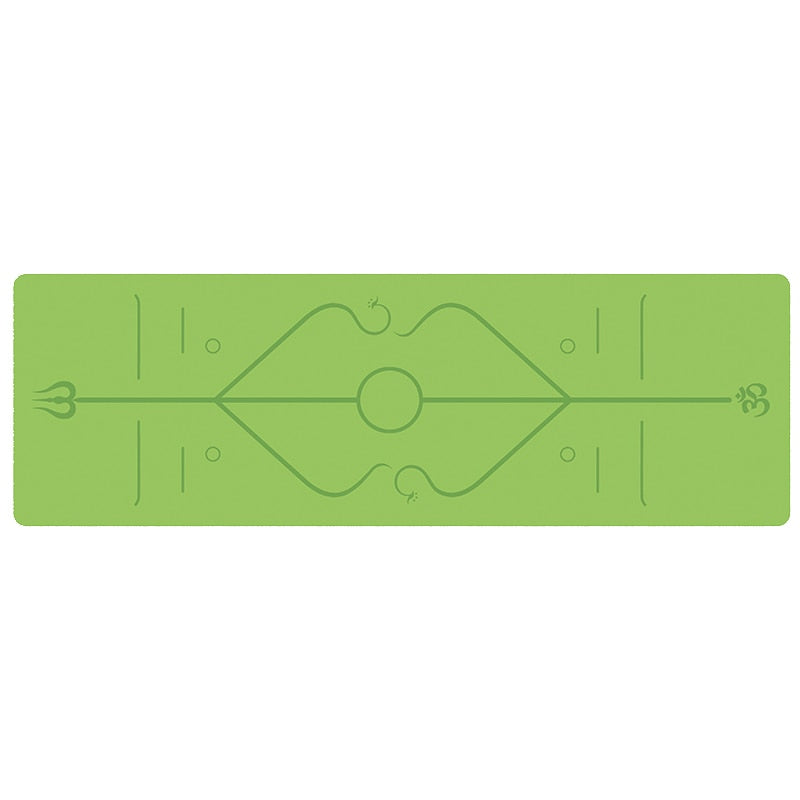 Non-Slip Yoga Mat With Position Line Itdinos