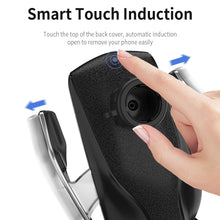 Lade das Bild in den Galerie-Viewer, Automatisches Klemmen 10W kabelloses Autoladegerät für iPhone XS XR X 8 11 Pro Samsung S20 S10 Qi Schnelllade-Autotelefonhalter

