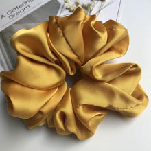 Lade das Bild in den Galerie-Viewer, Oversized Hair Scrunchies For Women Solid Satin Silk Scrunchie Hair Rubber Bands Elastic Hair Ties Accessories Ponytail Holder Itdinos

