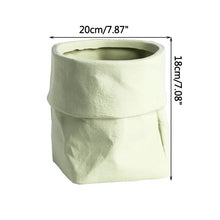 Lade das Bild in den Galerie-Viewer, Home Garden Nordic Ins Ceramic Kraft Paper Bag Flower Pot Green Plant Potted Creative Home Green Succulent Cactus Flower Pot Itdinos
