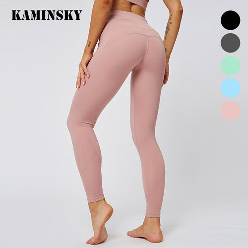 Kaminsky Women Super Soft Sexy Hip Fitness Pants Female Stretchy Sport Pants  Anti-sweat High Waist Leggins Gym Athletic Legging Itdinos