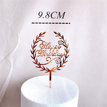 Lade das Bild in den Galerie-Viewer, Acrylic Cake Topper Golden Happy Birthday Cake Toppers For Kids Birthday Party Cake Decorations celebrate Birthday dessert gift Itdinos

