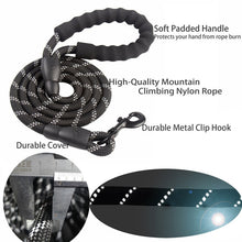 Load image into Gallery viewer, Large Dog Reflective Rope Durable Large Dog Leash Walking Big Dog Collar Strengthen Traction Harness Round Nylon Medium Dog Lead Itdinos
