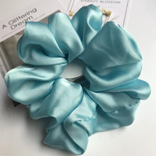 Lade das Bild in den Galerie-Viewer, Oversized Hair Scrunchies For Women Solid Satin Silk Scrunchie Hair Rubber Bands Elastic Hair Ties Accessories Ponytail Holder Itdinos
