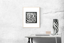 Lade das Bild in den Galerie-Viewer, Art decorated zebra glass vase | Painted Art Glass Oval Vase | Interior Design Home Decor | Moving gift | Large Floor Vase 16 inch Itdinos
