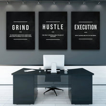 Lade das Bild in den Galerie-Viewer, Grind Hustle  Execution Wall Art Canvas Prints Office Decor Motivational Modern Art Entrepreneur Motivation Painting Pictures Itdinos
