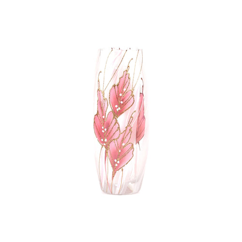 Glass vase | Painted Art Glass Vase for flowers | Interior Design | Home Decor | Table vase 10 inch Itdinos