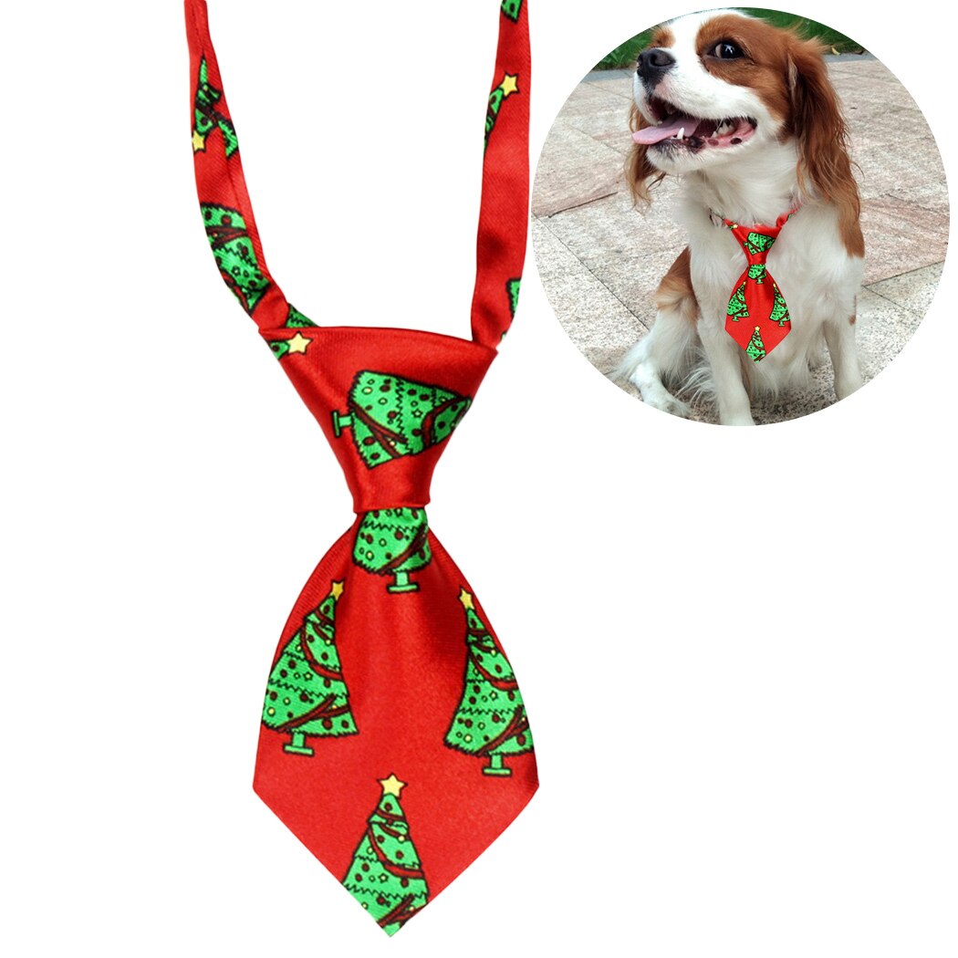 Christmas Dog Necktie Itdinos