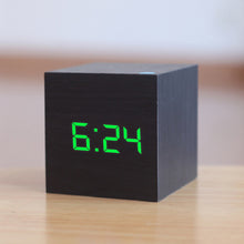 Lade das Bild in den Galerie-Viewer, New Qualified Digital Wooden LED Alarm Clock Wood Retro Glow Clock Desktop Table Decor Voice Control Snooze Function Desk Tools Itdinos
