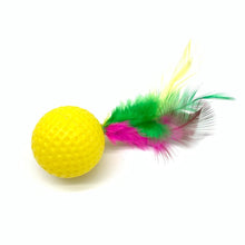 Load image into Gallery viewer, 6pcs Mixed Funny Plastic Golf Ball with Feather Cat Toy Itdinos
