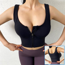 Lade das Bild in den Galerie-Viewer, Cloud Hide Front Zipper Sports Bra Women Underwear Push Up Yoga Crop Top Bras Solid Athletic Vest Gym Fitness Shirt Sportswear Itdinos
