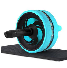 Lade das Bild in den Galerie-Viewer, New 2 in 1 Ab Roller&amp;Jump Rope No Noise Abdominal Wheel Ab Roller with Mat For Arm Waist Leg Exercise Gym Fitness Equipment Itdinos
