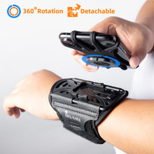 Lade das Bild in den Galerie-Viewer, Abnehmbare rotierende Sporttelefon-Armband-Laufhandgelenktasche Generation Fahren Takeaway Navigation Armtasche Fitness Radfahren Trave
