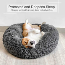 Load image into Gallery viewer, Donut Dog Bed Warm Soft Long Plush Pet Cushion Itdinos
