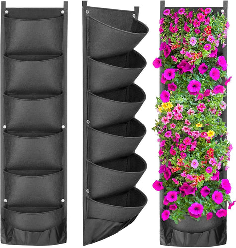 NEW DESIGN Vertical Hanging Garden Planter Flower Pots Layout Waterproof Wall Mount Hanging Flowerpot Bag Indoor Outdoor Use Itdinos
