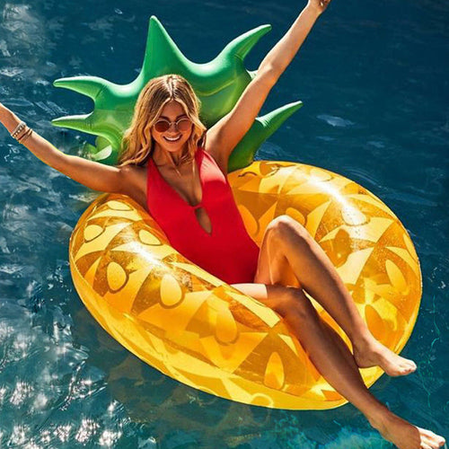 Giant Inflatable Pineapple Pool Float Summer Swimming Ring Pool Float Inner Tube Outdoor Beach Party Play Pool Water Fun Toy for Itdinos