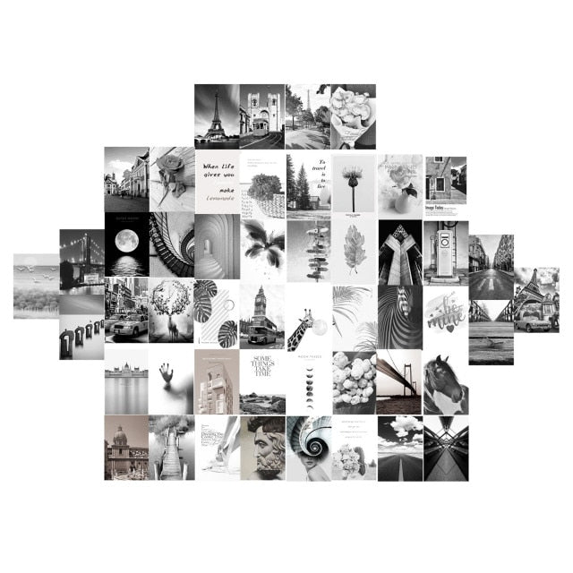 50pcs/set Wall Collage Aesthetic Photo Postcard Art Pictures Collage Itdinos