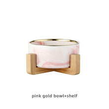 Load image into Gallery viewer, Marbling Ceramic Double Bowl For Pet Itdinos
