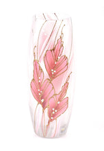 Lade das Bild in den Galerie-Viewer, Glass vase | Painted Art Glass Vase for flowers | Interior Design | Home Decor | Table vase 10 inch Itdinos
