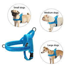 Load image into Gallery viewer, Nylon Reflective Pet Dog Harnesses Vest Soft Flannel Padded No Pull Strap Harness For Walking Training Small Medium Large Dogs Itdinos
