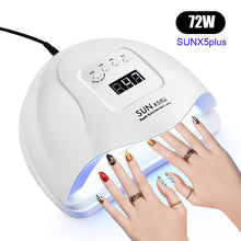 Lade das Bild in den Galerie-Viewer, SUNX5 Max 90/72W LED Lamp Nail Dryer 45/36 LEDs UV Ice Lamp For Drying Gel Polish 10/30/60/99s Timer Auto Sensor Manicure Tools Itdinos
