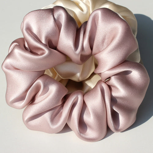 100% Pure Silk Large Scrunchies Ropes Hair Bands Ties Elastics Ponytail Holders for Women Girls Hair Accessories 19 Momme 3.5CM Itdinos