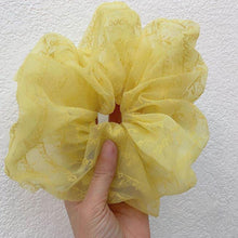 Lade das Bild in den Galerie-Viewer, Oversized Hair Scrunchies For Women Solid Satin Silk Scrunchie Hair Rubber Bands Elastic Hair Ties Accessories Ponytail Holder Itdinos
