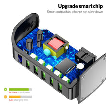 Lade das Bild in den Galerie-Viewer, USLION 5 Port USB Charger HUB LED Display Multi USB Charging Station Dock Universal Mobile Phone Desktop Wall Home EU UK Plug Itdinos
