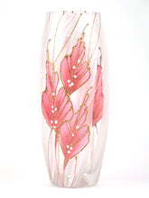 Lade das Bild in den Galerie-Viewer, Glass vase | Painted Art Glass Vase for flowers | Interior Design | Home Decor | Table vase 10 inch Itdinos
