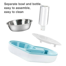 Lade das Bild in den Galerie-Viewer, 2 In 1 Pet Dog Cat Water Food Bowl Set Automatic Water Dispenser Bottle  Detachable Stainless Steel Small Puppy Dog Food Bowl Itdinos
