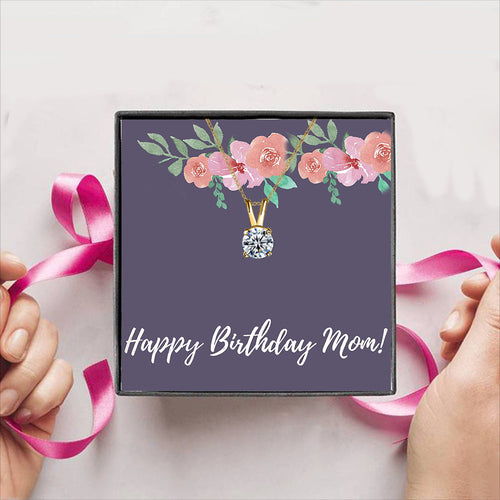 Happy Birthday MOM! Gift Box + Necklace (5 Options to choose from) Itdinos