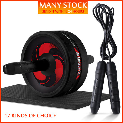 New 2 in 1 Ab Roller&Jump Rope No Noise Abdominal Wheel Ab Roller with Mat For Arm Waist Leg Exercise Gym Fitness Equipment Itdinos