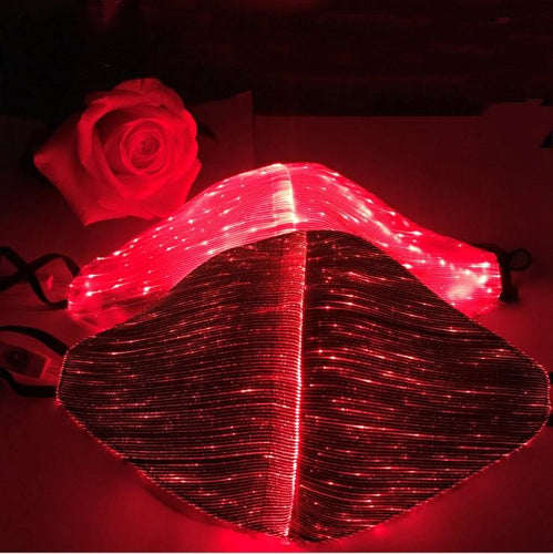 New Fashion 7 Colors LED MASK Light for Bar DJ props fluorescent party Halloween PM2.5 replaceable carbon filter Dust Face mask Itdinos