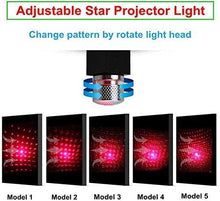 Lade das Bild in den Galerie-Viewer, Zep+ Roof Star Projector Lights, USB Portable Adjustable Flexible Interior Car Red Night Lamp Decorations with Romantic Galaxy Atmosphere fit Car, Ceiling, Bedroom, Party and More Itdinos
