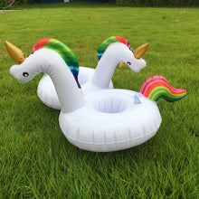 Lade das Bild in den Galerie-Viewer, 2018 Hot Mini Unicorn Inflatable Cup Holder Drink Float Water toys Supplies Party Beverage Boats Phone Stand Holder Pool Toys Itdinos

