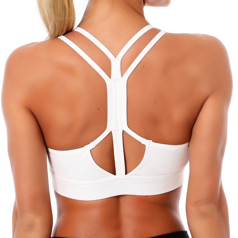 Kaminsky Women Sport Bra Gathered Running Fitness Gym Shockproof Bra High Elasticity Breathable Sweat Tank Top Athletic Vest Itdinos