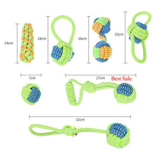 Lade das Bild in den Galerie-Viewer, 1PC Pet Supply Dog Toys Dogs Chew Teeth Clean Outdoor Training Fun Playing Green Rope Ball Toy For Large Small Dog Cat Itdinos
