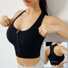 Lade das Bild in den Galerie-Viewer, Cloud Hide Front Zipper Sports Bra Women Underwear Push Up Yoga Crop Top Bras Solid Athletic Vest Gym Fitness Shirt Sportswear Itdinos
