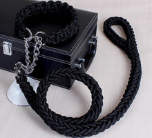Load image into Gallery viewer, Double Strand Rope Large Dog Leashes Metal P Chain Buckle National Color Pet Traction Rope Collar Set For Big Dogs 1.2m Length Itdinos
