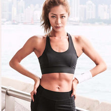 Lade das Bild in den Galerie-Viewer, Women White Strap Push Up Sports Bra for Women Gym Running yoga top Bra Athletic Vest Hollow out Sportswear Underwear Itdinos
