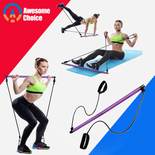 Yoga Resistance Bands Pilates Stick Bodybuilding Crossfit Gym Rubber Tube Elastic Bands Fitness Equipment Training Exercise Itdinos