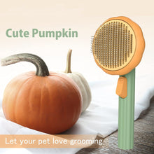 Load image into Gallery viewer, Pumpkin Self Cleaning Slicker Comb for Dog Cat Puppy Rabbit, Grooming Brush Itdinos
