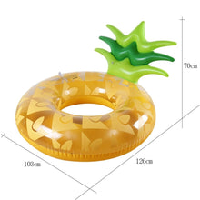 Lade das Bild in den Galerie-Viewer, Giant Inflatable Pineapple Pool Float Summer Swimming Ring Pool Float Inner Tube Outdoor Beach Party Play Pool Water Fun Toy for Itdinos
