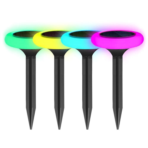 Solar Ground Lights LED Garden Solar Lamp Waterproof Color Changing Landscape Path Lights for Outdoor Decoration Patio Backyard Itdinos
