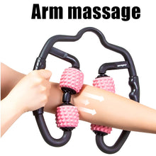 Lade das Bild in den Galerie-Viewer, U Shape Trigger Point Massage Roller for Arm Leg Neck Muscle Tissue for Fitness Gym Yoga Pilates Sports 4 Wheel Itdinos
