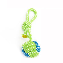Lade das Bild in den Galerie-Viewer, 1PC Pet Supply Dog Toys Dogs Chew Teeth Clean Outdoor Training Fun Playing Green Rope Ball Toy For Large Small Dog Cat Itdinos
