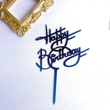 Lade das Bild in den Galerie-Viewer, Acrylic Cake Topper Golden Happy Birthday Cake Toppers For Kids Birthday Party Cake Decorations celebrate Birthday dessert gift Itdinos
