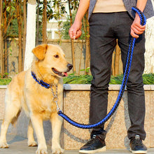 Load image into Gallery viewer, Double Strand Rope Large Dog Leashes Metal P Chain Buckle National Color Pet Traction Rope Collar Set For Big Dogs 1.2m Length Itdinos
